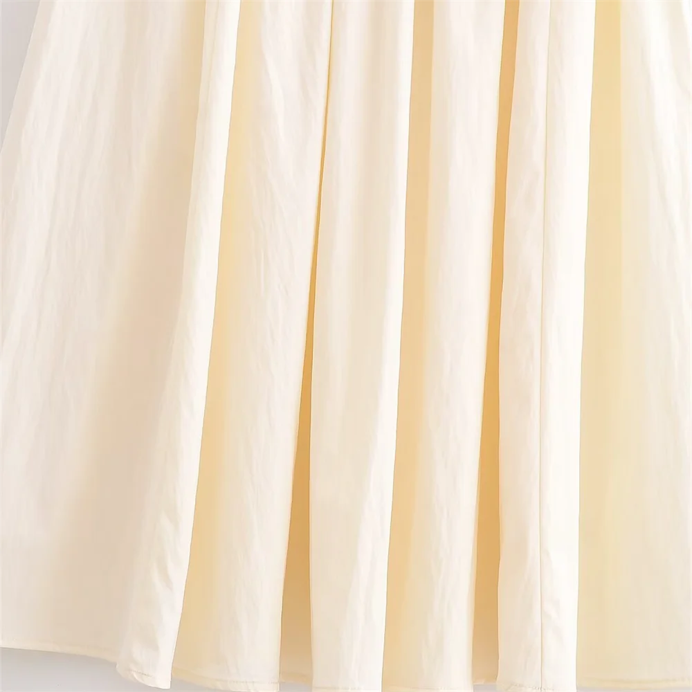 2026 new women's fashion spicy girl style high waisted A-line lace scarf decoration mid length skirt