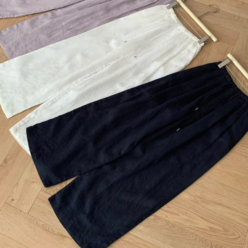 Sycamore Pants Lazy Linen Casual Pants Women's Summer 2025 New Drooping Straight Pants