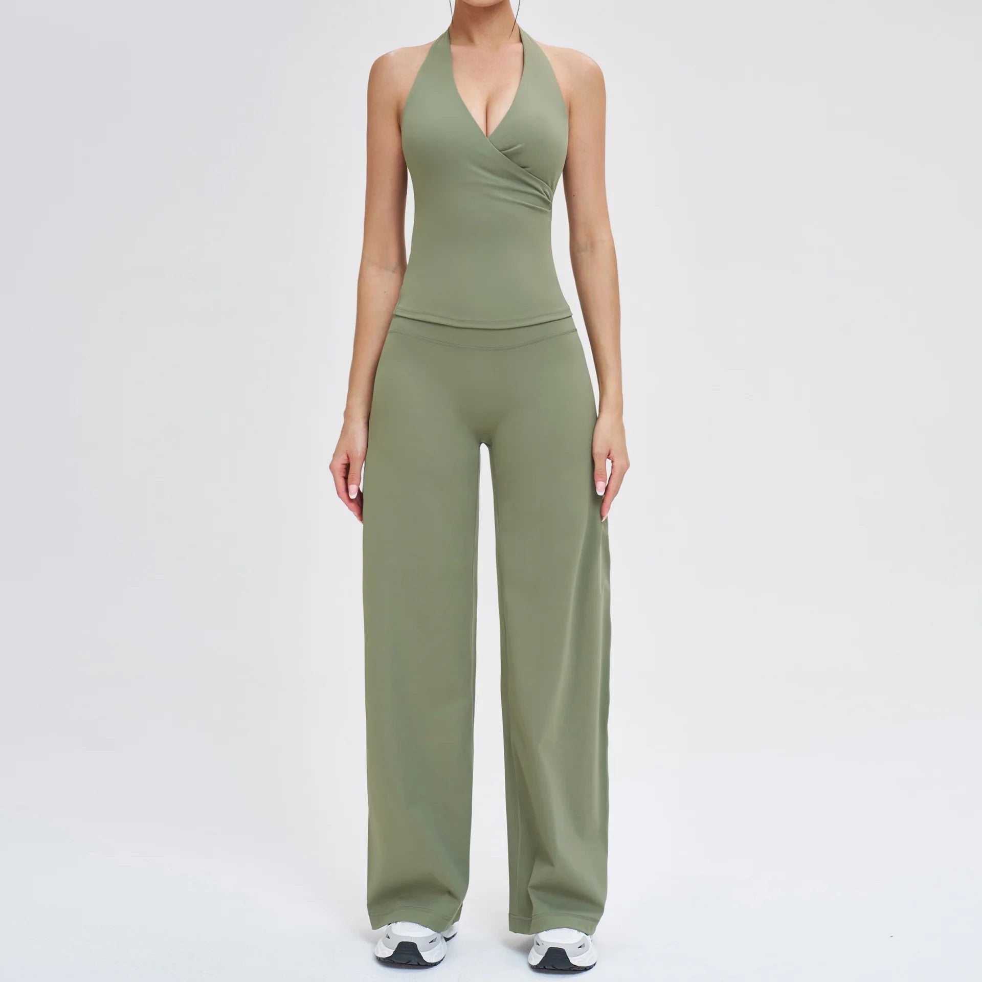 2PCS Yoga Set Women Tracksuit Athletic Wear Gym Clothing Fitness Outfits Workout Set Sportswear High Waist Leggings Sports Suits